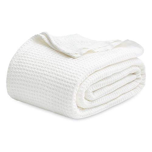 Cozy and Soft Woven Cotton Blanket - Bedsure Queen Size
