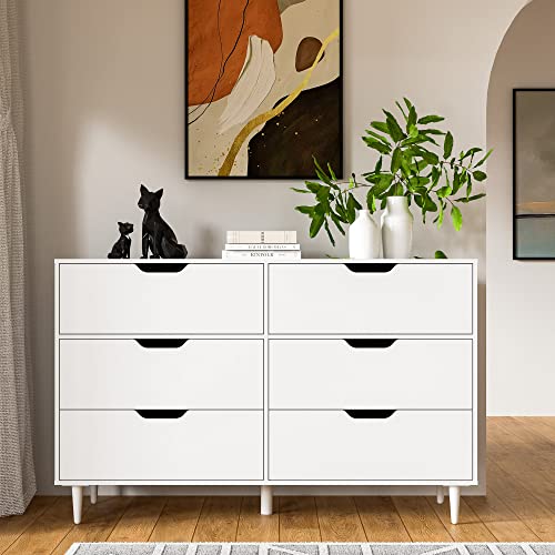 Cozy Castle 6 Drawer Dresser - Modern and Spacious Storage Solution