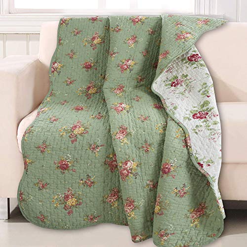 Cozy Line Floral Quilted Throw