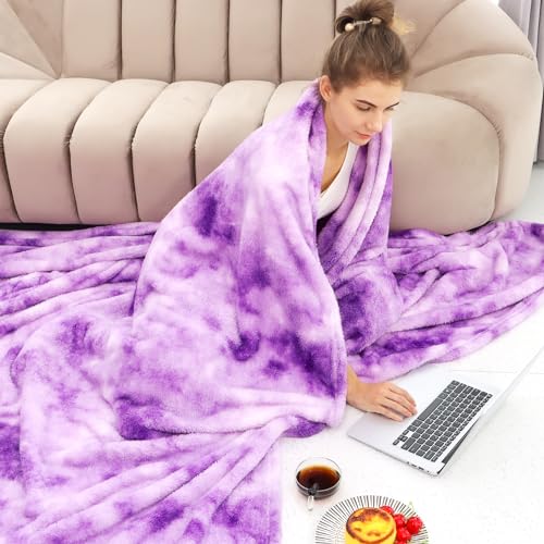 Cozy Soft Lightweight Throw Blanket - Purple