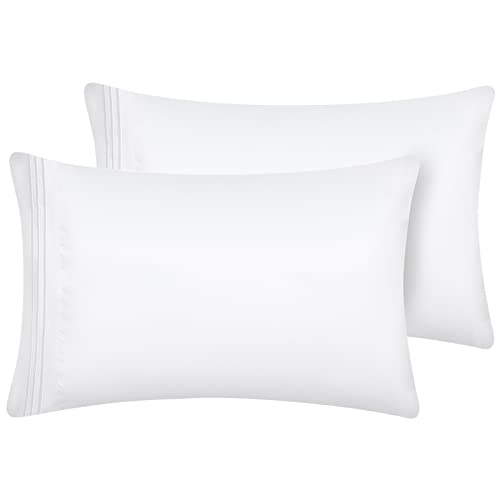 CozyLux White Pillow Cases Queen Set