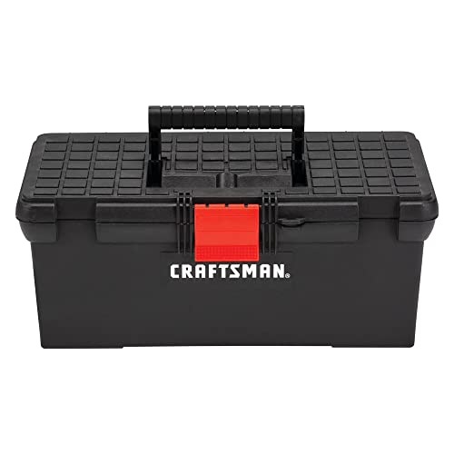 Akro-Mils 09514 ProBox 14-Inch Plastic Toolbox for Tools, Hobby or Craft  Storage Toolbox with Removable Tray, 14-Inch x 8-Inch x 8-Inch, Black 