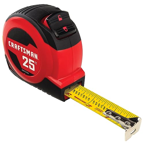 Craftsman 25ft Tape Measure with Retraction Control and Self-Lock