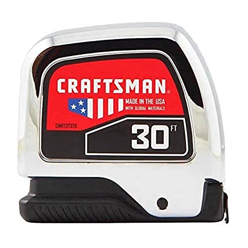 CRAFTSMAN Tape Measure, Chrome, 30-Foot (CMHT37370S)