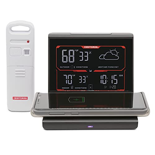 CRAFTSMAN Weather Forecaster with Wireless Charging Pad