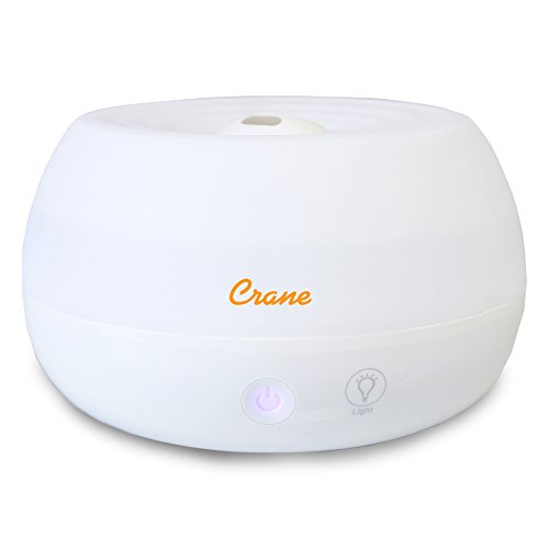 Crane Ultrasonic Cool Mist Humidifier & Aroma Diffuser, 0.2 Gal, White