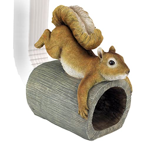 Crash the Squirrel Gutter Guardian Downspout Statue