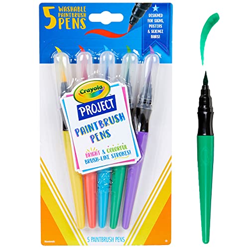 Crayola No Drip Paint Brush Pens, 5 ct
