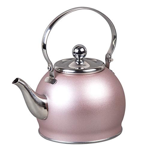 Creative Home Rose Gold Tea Kettle with Removable Infuser