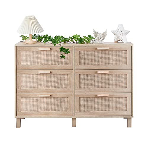 Hamilton Rattan 6 Drawer Dresser: Modern Luxury Storage Solution