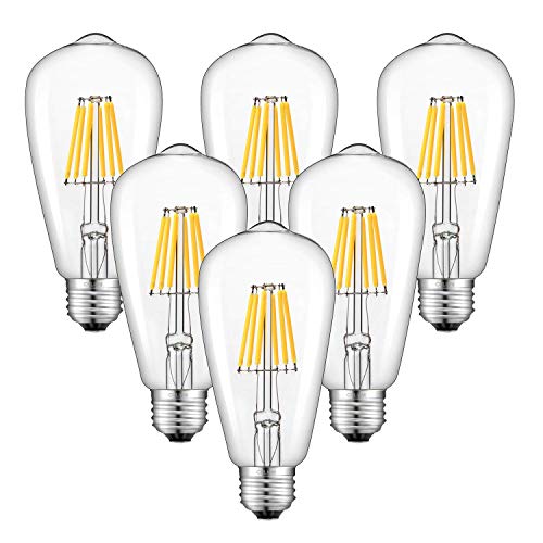 CRLight 6W Dimmable LED Edison Bulb 3200K Soft White - Pack of 6