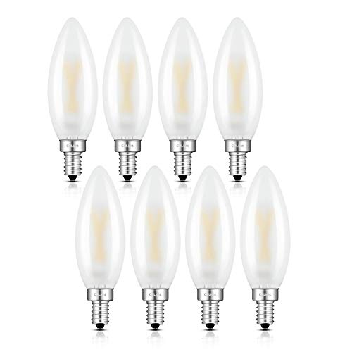 CRLight LED Candelabra Bulb Pack of 8