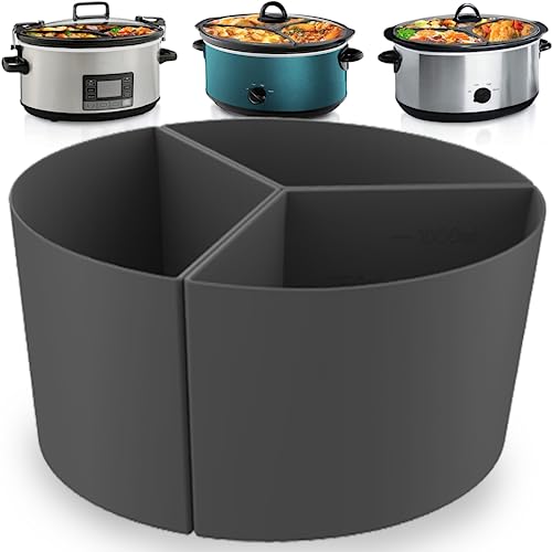  Sunvivi Dual Pot Slow Cooker, 2 Pot Small Mini Crock Buffet  Server and Warmer, Upgraded Oval Ceramic Double Pot Buffet Food Warmer  Adjustable Temp Glass Lid, Total 2.5 Quarts: Home 