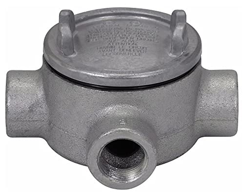 CROUSE HINDS GUAT47 SA 3 5/8" Cover, 1 1/4" Outlet Box, with O-Ring Gasket and Ground Screw, Conduit