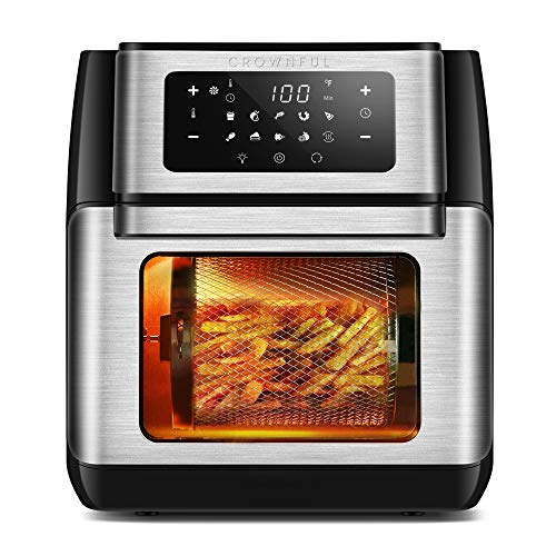 CROWNFUL Air Fryer - Large Convection Toaster Oven with Digital LCD Touch Screen