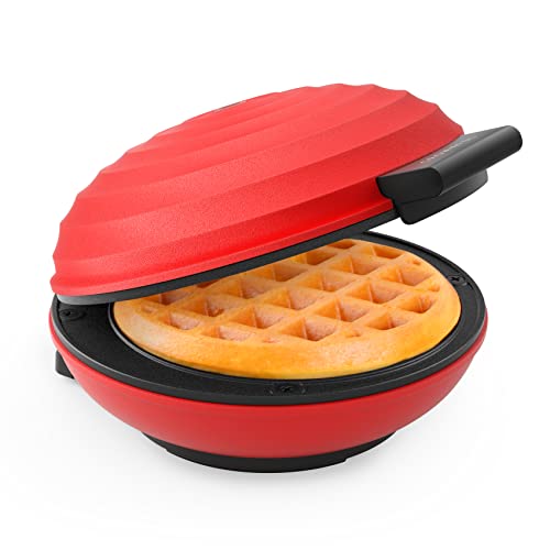 CROWNFUL Mini Waffle Maker - 4 Inch Chaffle Maker with Compact Design