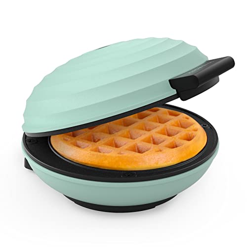 Holstein Housewares Personal Non-Stick Waffle Maker, Blue - 4-inch Waffles  in Minutes