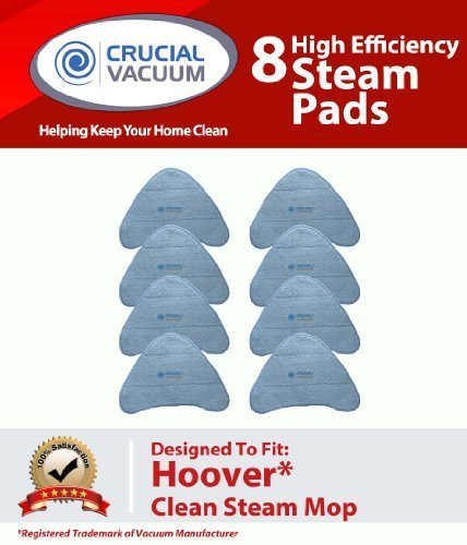 Crucial Vacuum Replacement Mop Pads - Hoover Steam Pads (8 Pack)
