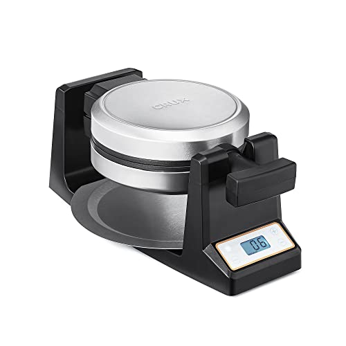 CRUX Rotating Belgian Waffle Maker with Deep Nonstick Plates