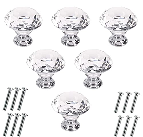Crystal Glass Cabinet Knobs