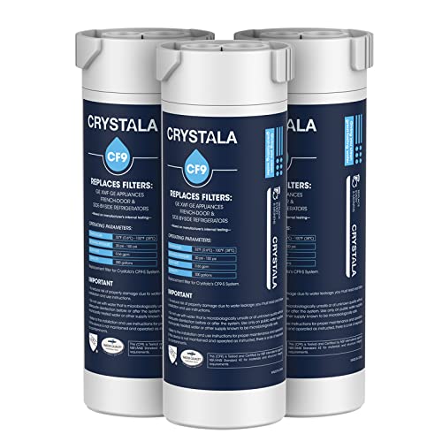 Crystala Filters XWF Refrigerator Water Filter, 3 Pack