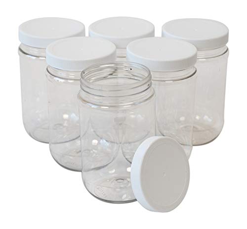 CSBD 16 Oz Clear Plastic Mason Jars - Durable and Versatile Bulk Storage Containers