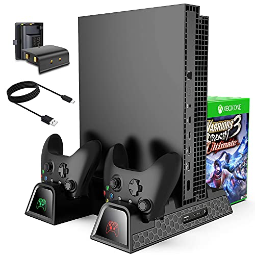 CTPOWER Xbox Cooling Stand with Charging Station and Games Storage