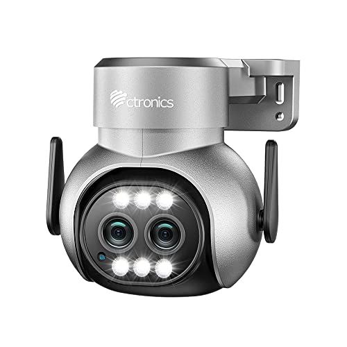 Ctronics Dual Lens Security Camera Outdoor WiFi