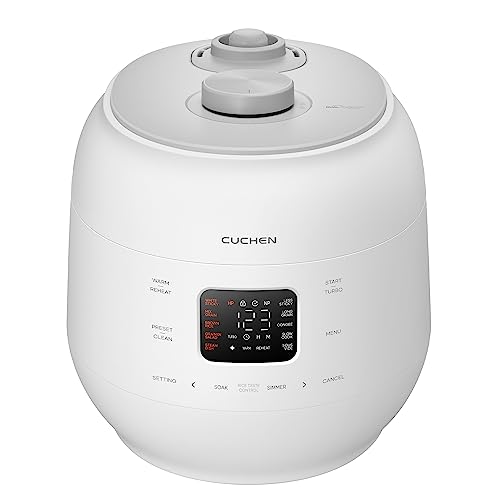 CUCKOO CRP-P0609S | 6-Cup (Uncooked) Pressure Rice Cooker | 12 Menu  Options: Quinoa, Nu Rung Ji, GABA/Brown Rice & More, Made in Korea |  Black/Copper