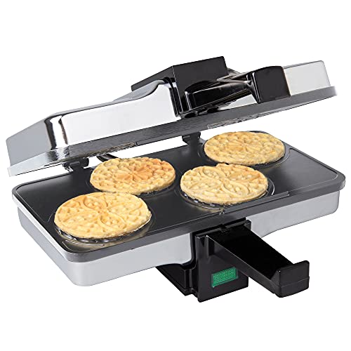 CucinaPro Piccolo Pizzelle Baker - Electric Press for Mini Cookies
