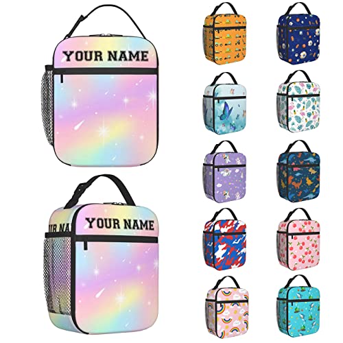 cuesr Personalized Multicolor Lunch Bag for Customized Gifts