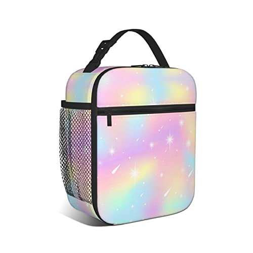 cuesr Tie Dye Lunch Box Kids Girls Boys Insulated Cooler Thermal Cute Lunch Bag Tote for School