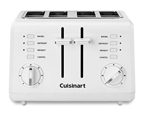 Cuisinart 4-Slice Compact Plastic Toaster, White