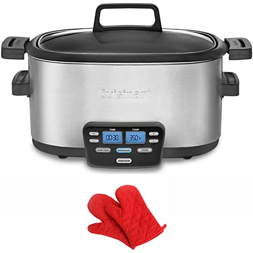 Cuisinart 6 Quart 3-In-1 Multicooker Slow Cooker Steamer Bundle