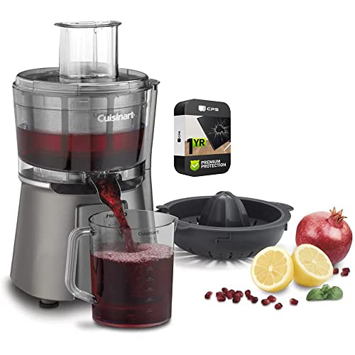 Cuisinart CJE-2000 Combo Juice Extractor/Citrus Juicer Bundle with 1 YR CPS Enhanced Protection Pack