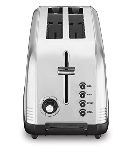 Long Slot Toaster, KETIAN 2 Slice 1.65'' Extra Wide Slot Stainless Steel  Toaster Single Slot Slim Bread Toasters,Reheat Defrost Cancel Functions,6