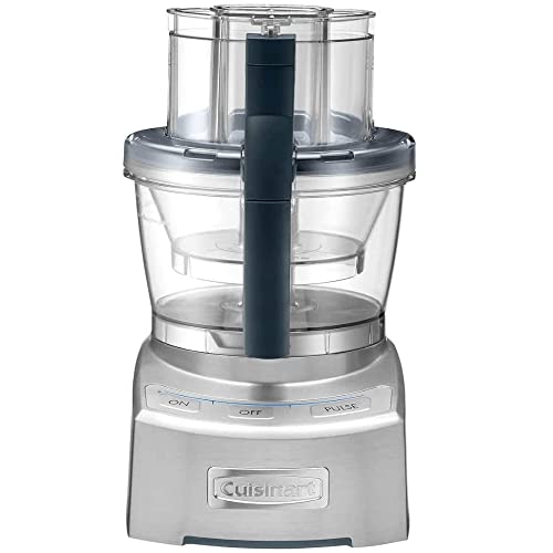 Professional Food Processor, FOHERE 12 Cup Food Processors with 4 Speed  Function 4 in 1, 600W, Black