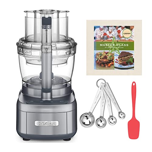 Cuisinart 13-Cup Food Processor Bundle with Cookbook and Measuring Spoons