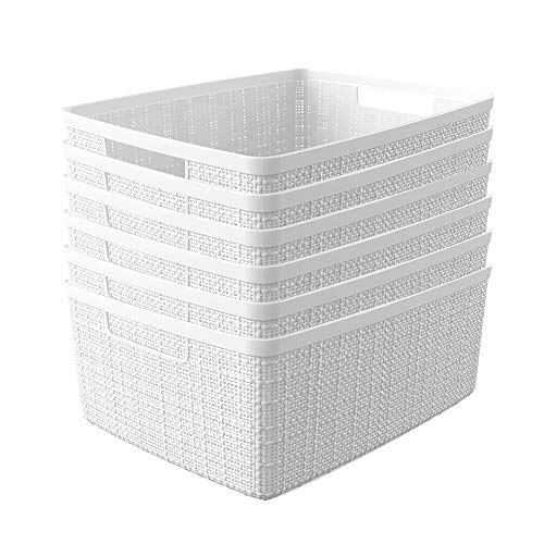 Curver Jute Decorative Storage Baskets (Set of 6)