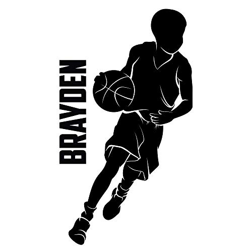 Personalized Boys Basketball Wall Decal - Hoops Theme