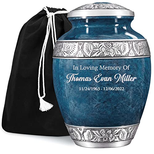 Custom Engraved Cremation Urn for Adult Human Ashes