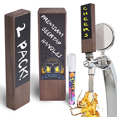 Customizable Chalkboard Beer Tap Handles - 2-Pack