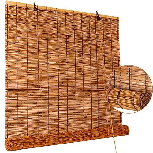 Customizable Outdoor Blinds Roll Up Shade - Brown