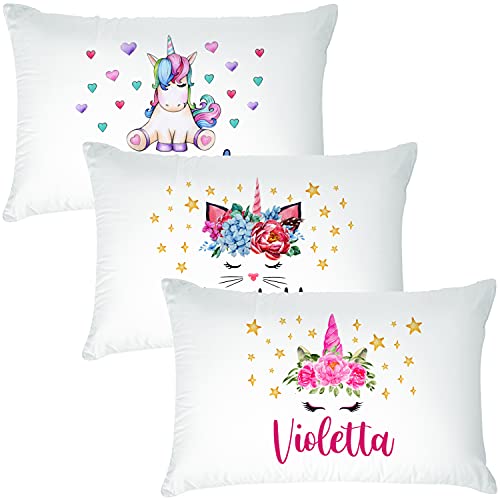 Customized Unicorn/Cat Pillow Case/Cover for Boy Girl Kids
