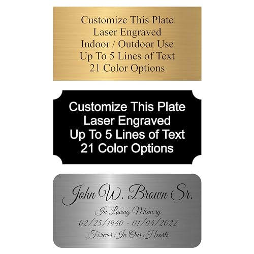 Customized4U Engraved Name Plate - Personalized Plaque with 21 Colors and 17 Fonts