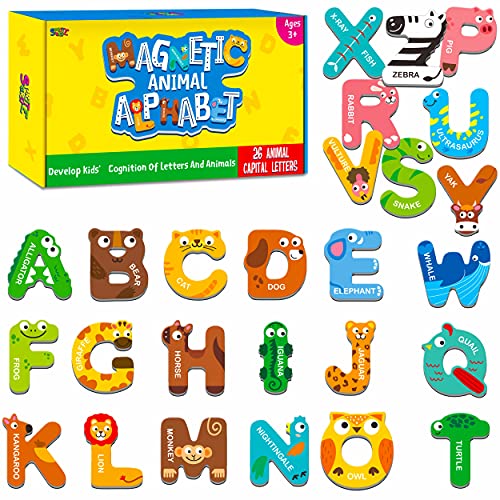 Cute Animal Alphabet Magnetic Letters for Fridge