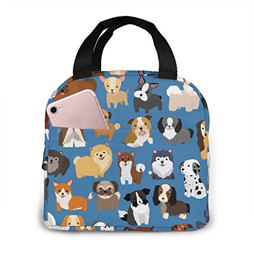 Cute Animal Dog Lunch Bag - Insulated Cooler Lunch Box