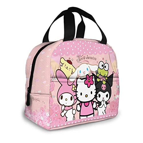 RICHTRUE Kawaii Lunch Bag for Girls Lunch Box Insulated Cute Lunch Bags for  Women Insulated Lunch Box for Kids (Beige)