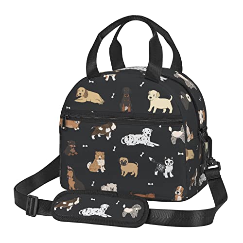 Cute Cartoon Lunch Bag with Adjustable Strap