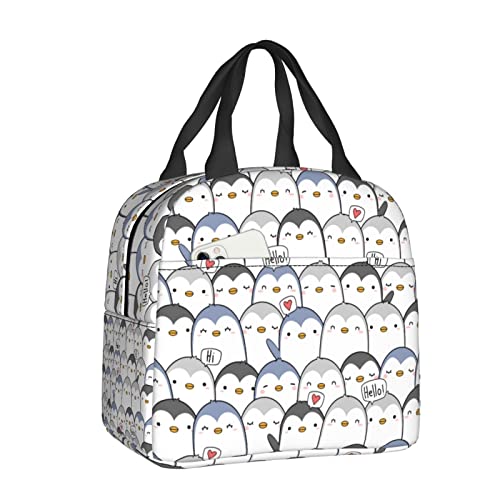 Cute Penguin Greeting Lunch Bag